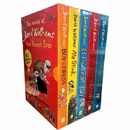 The World of David Walliams Best Boxset Ever 5 Books Collection Set (Ratburger, Gangsta)