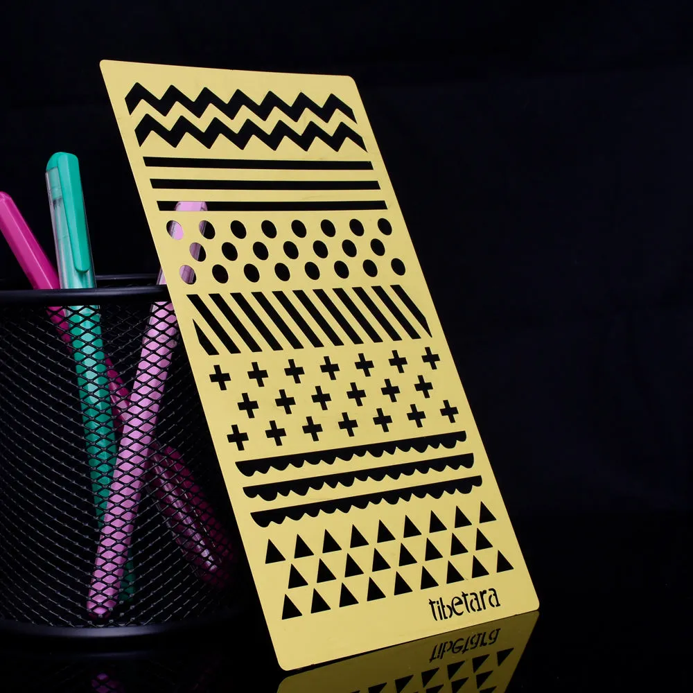 tibetara Brass Bullet journal stencil planner stencil organizer stencil bullet journal accessories about 4*7" 1pcs