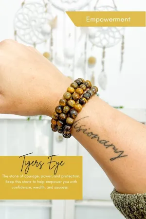 Tigers Eye 8mm Bead Bracelet