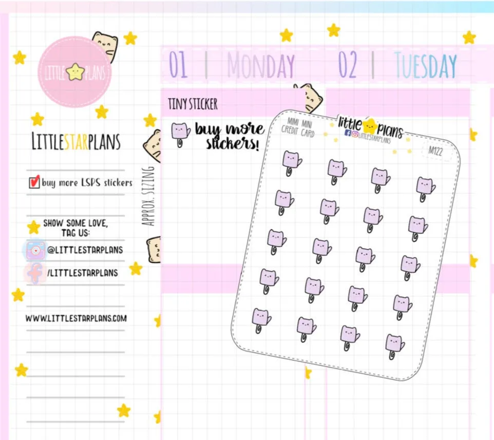 Tiny Neku - Purple Planner Paperclip Planner Sticker