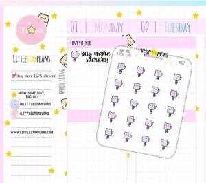 Tiny Neku - Purple Planner Paperclip Planner Sticker