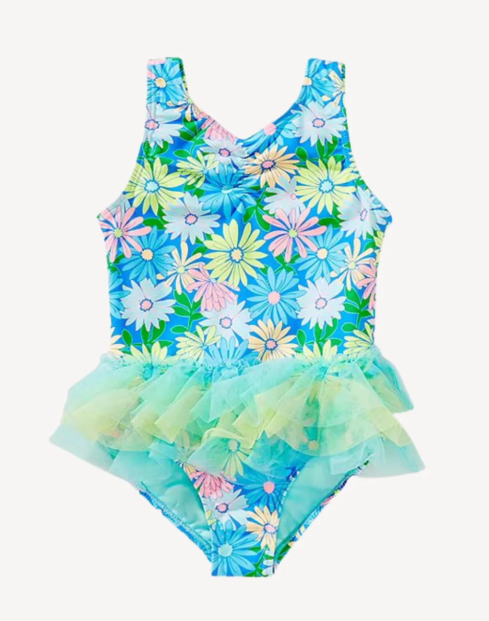 Toddler Girls Le Fleur Tulle Ruffle One Piece