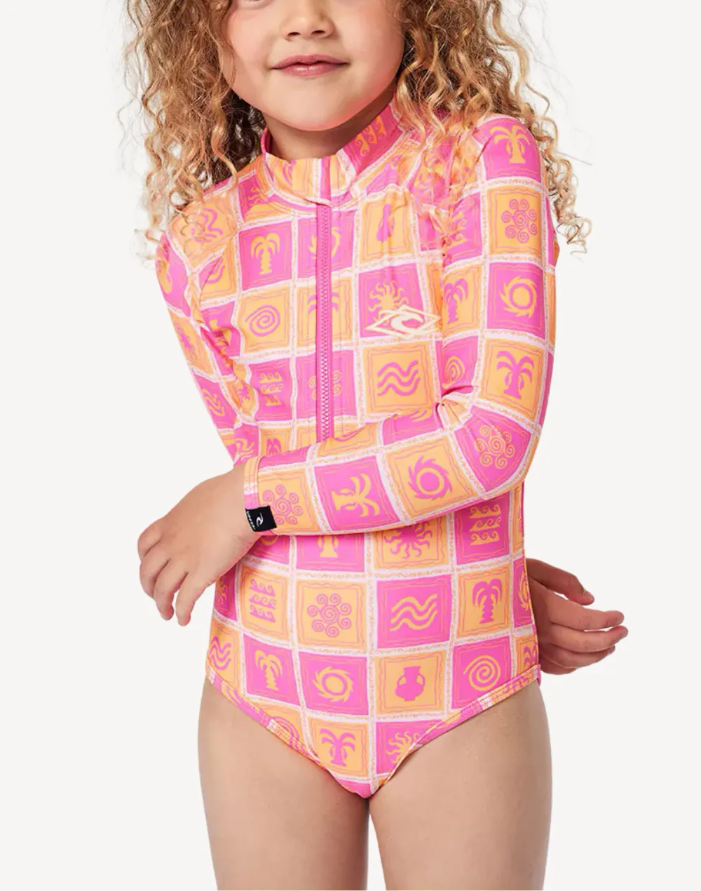 Toddler Girls Sun UPF 50 Long Sleeve Paddle Suit