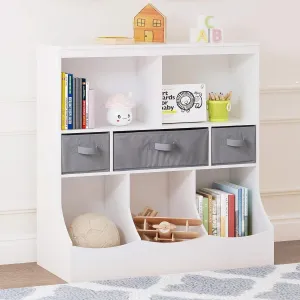 Toy Storage Organizer with Bookcase Bin Unit 8 Compartments 3
