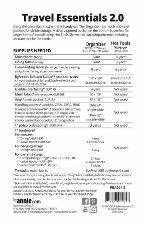 Travel Essentials 2.0 Pattern -- By Annie