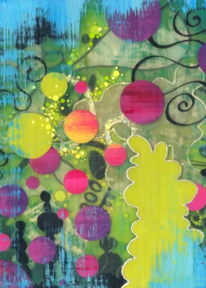 Traveling Circuts -  Original Painting by Nancy Tobin -Abstract Artwork