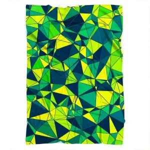 Triangles In Green Shades Blanket