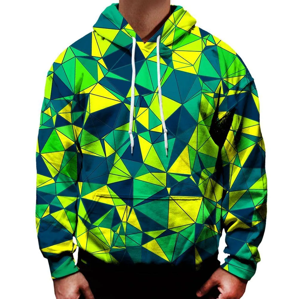 Triangles In Green Shades Hoodie