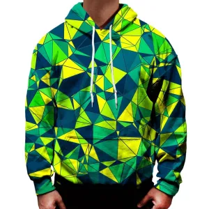 Triangles In Green Shades Hoodie
