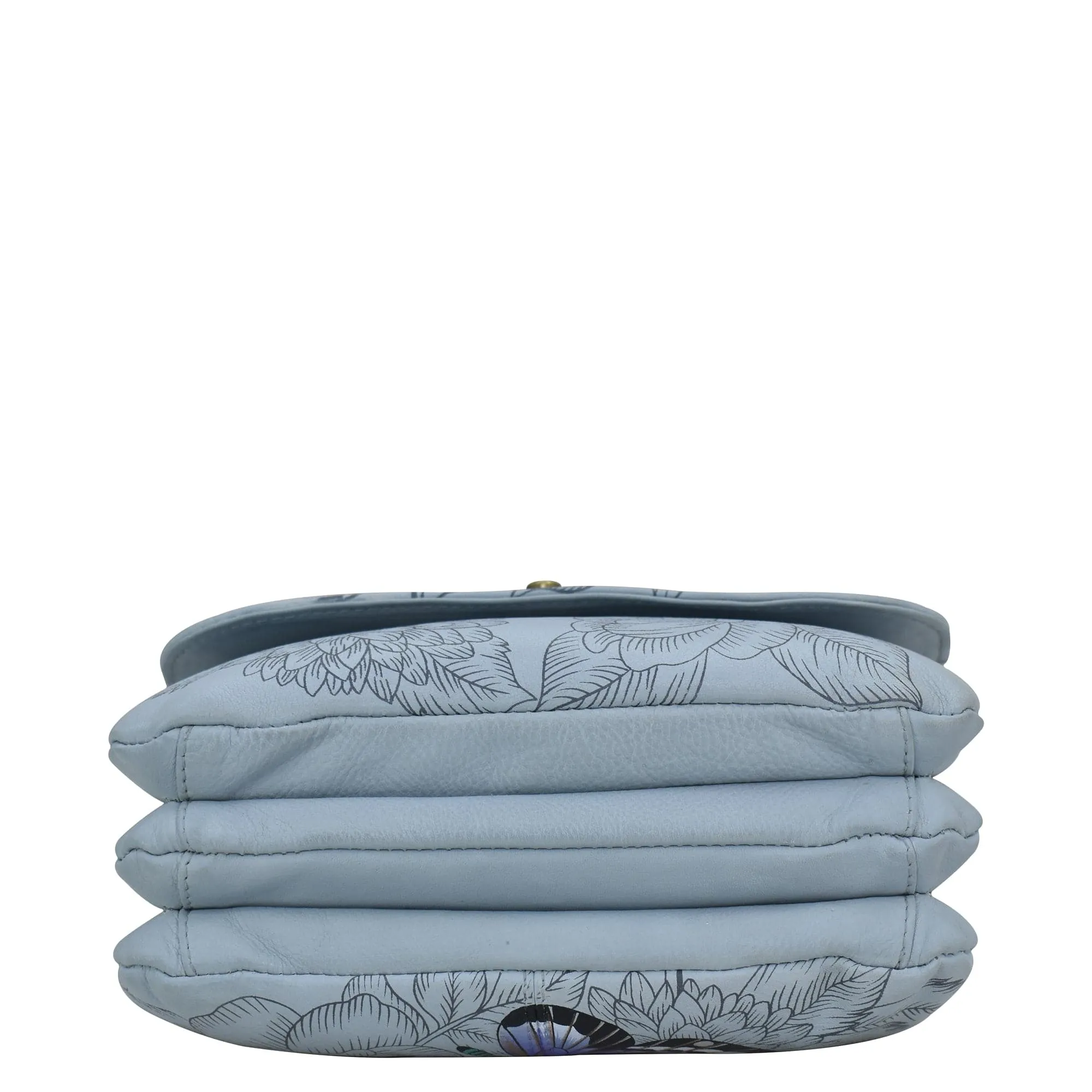 Triple Compartment Flap Crossbody - 8428