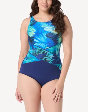 Tropic Oasis High Neck Polyester C Cup One Piece