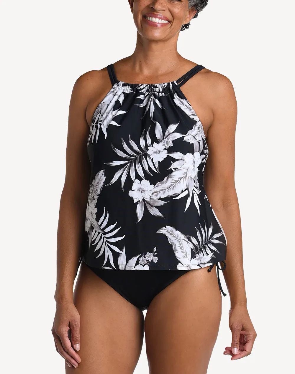 Tropic Paradise High Neck Tankini Top