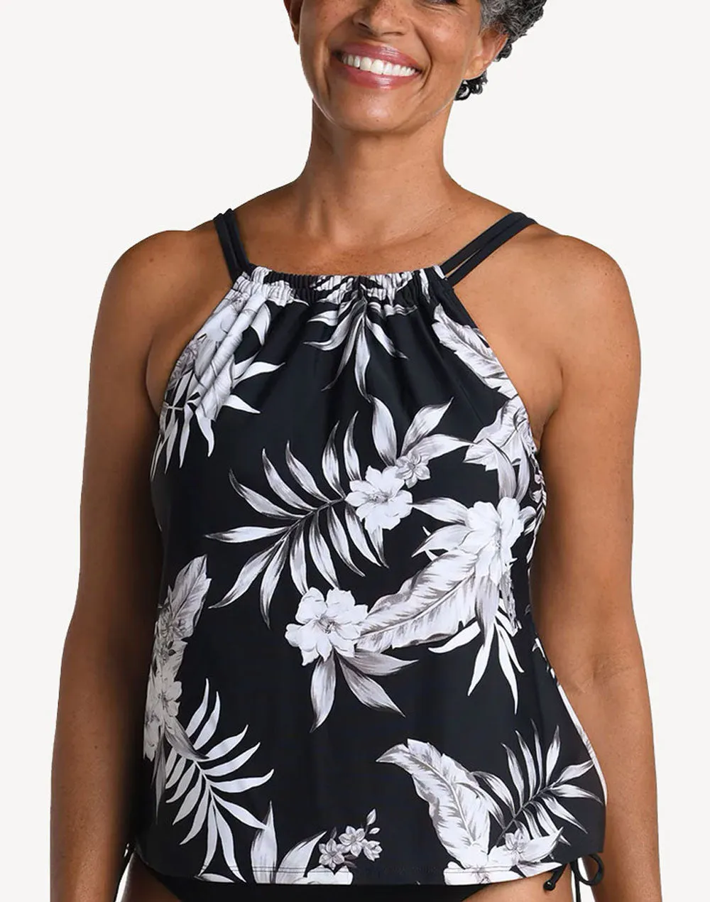 Tropic Paradise High Neck Tankini Top