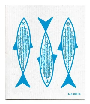 Turquoise Fish Dishcloth