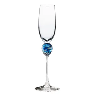 Turquoise Planet Champagne Flute