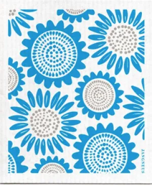Turquoise Sunflower Dishcloth