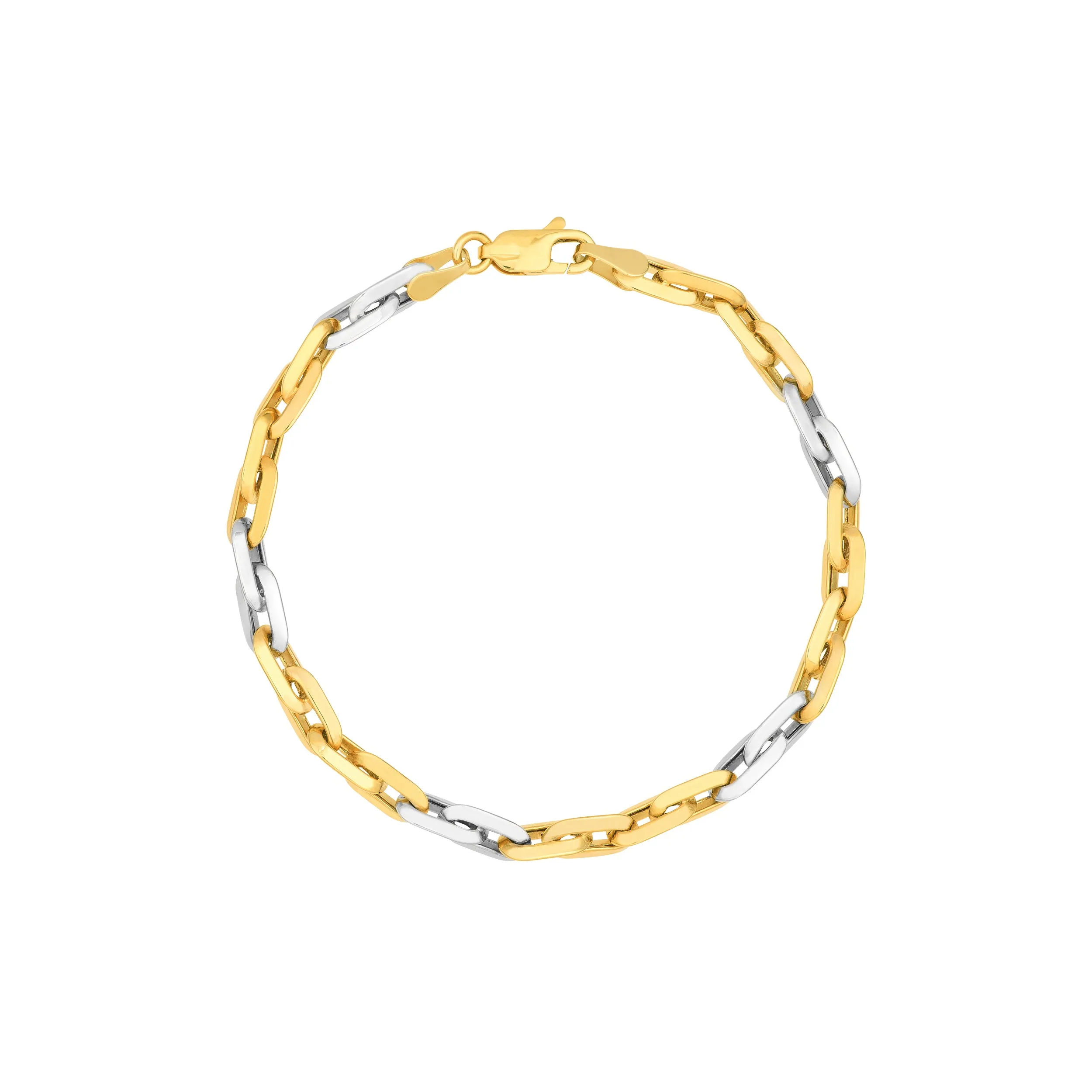 Two Tone Handmade Rectangular 4 2 Link Bracelet