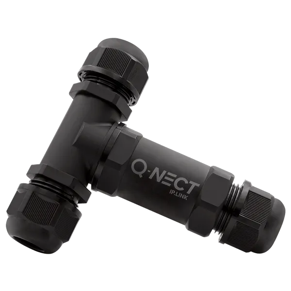 Unicrimp QOE3053BLK 5 Pole 3 Way 24A IP68 T-Connector