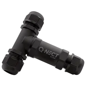 Unicrimp QOE3053BLK 5 Pole 3 Way 24A IP68 T-Connector