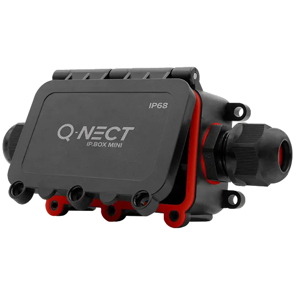 Unicrimp QOE8342BLK 4 Pole 2 Way 24A IP68 Inline Connection Box