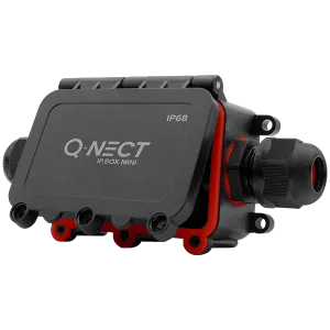 Unicrimp QOE8342BLK 4 Pole 2 Way 24A IP68 Inline Connection Box