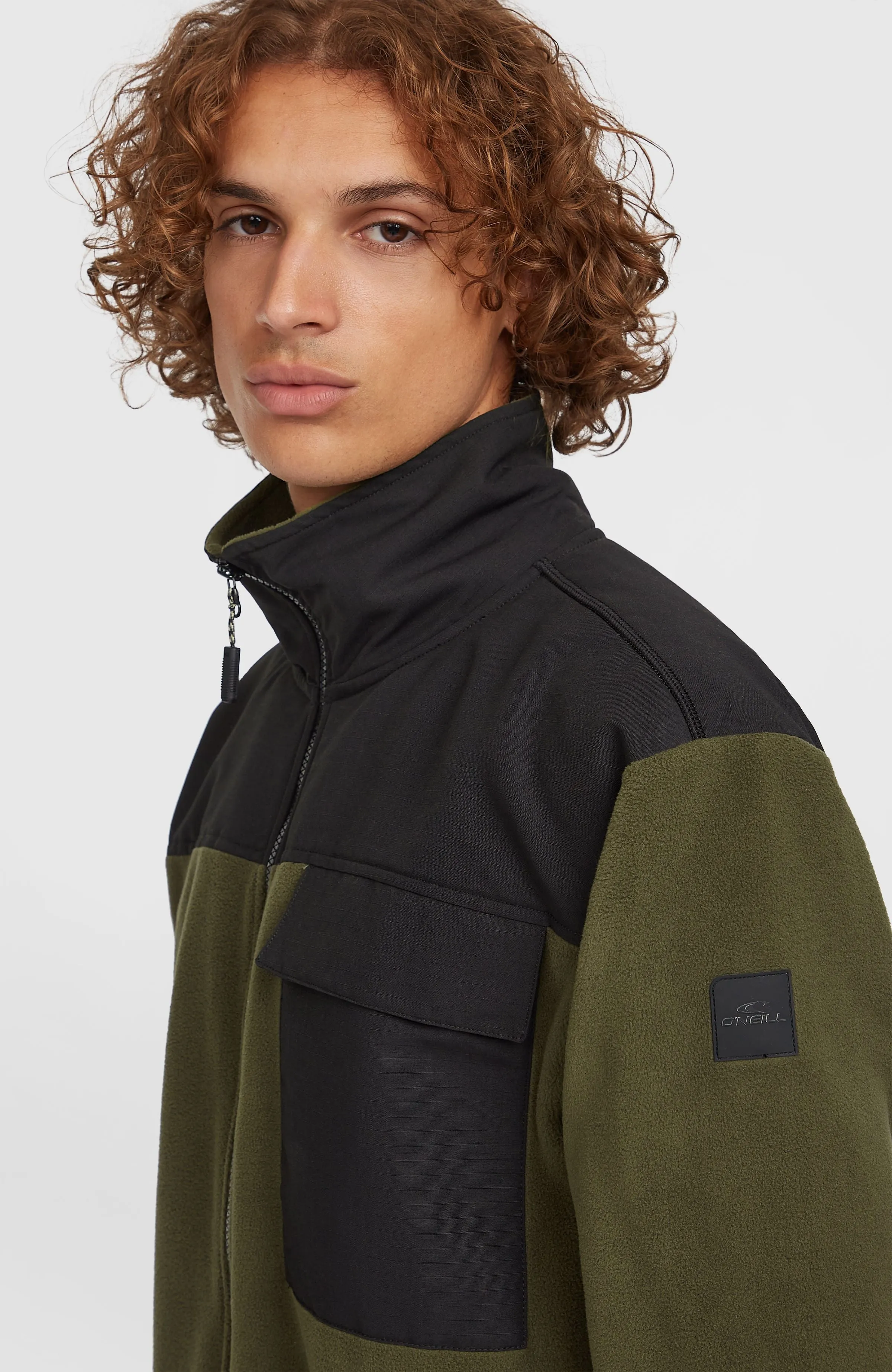 Utility Polartec® 200 Fleecejacke mit Reißverschluss | Forest Night Colour Block