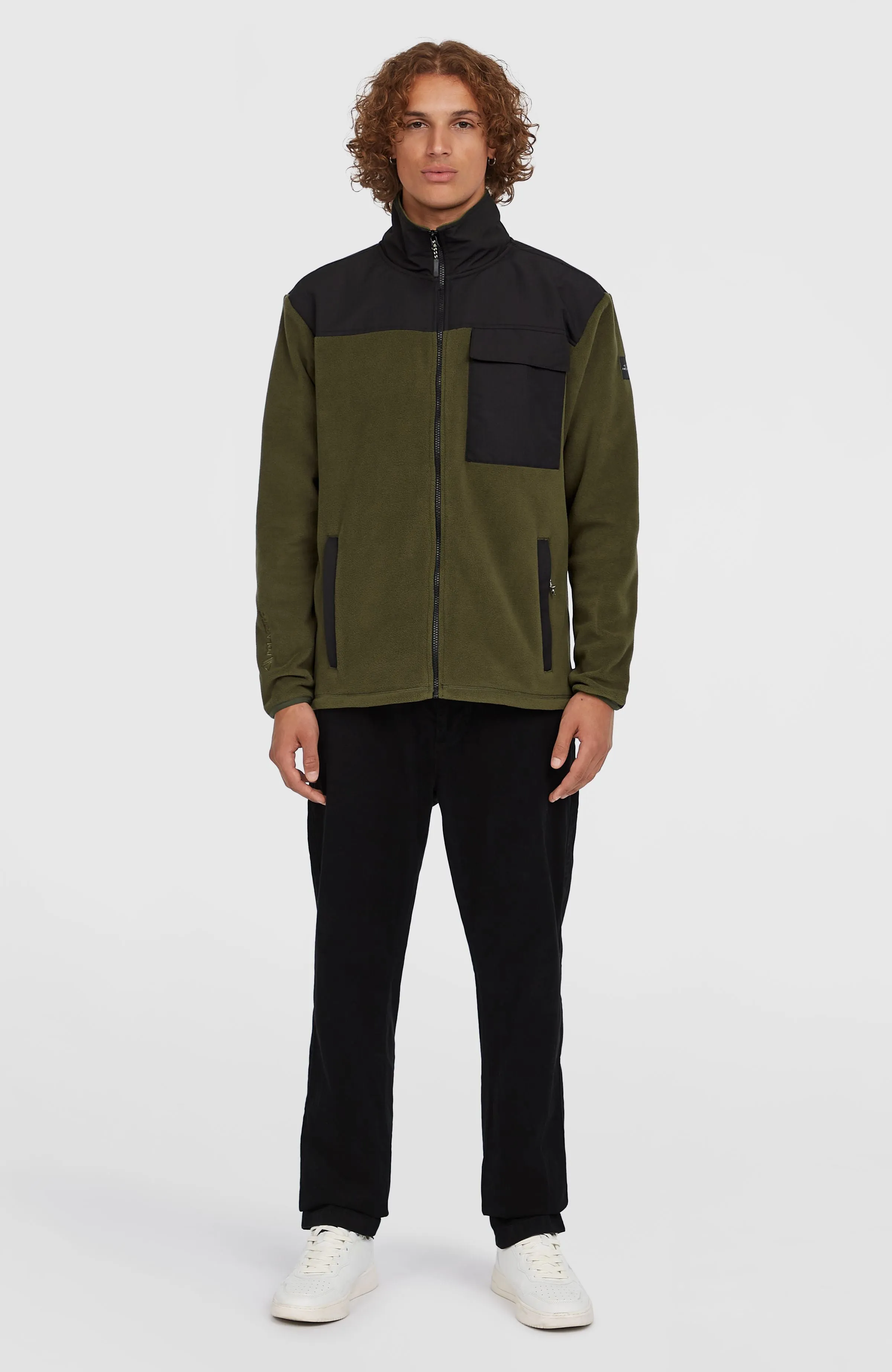 Utility Polartec® 200 Fleecejacke mit Reißverschluss | Forest Night Colour Block