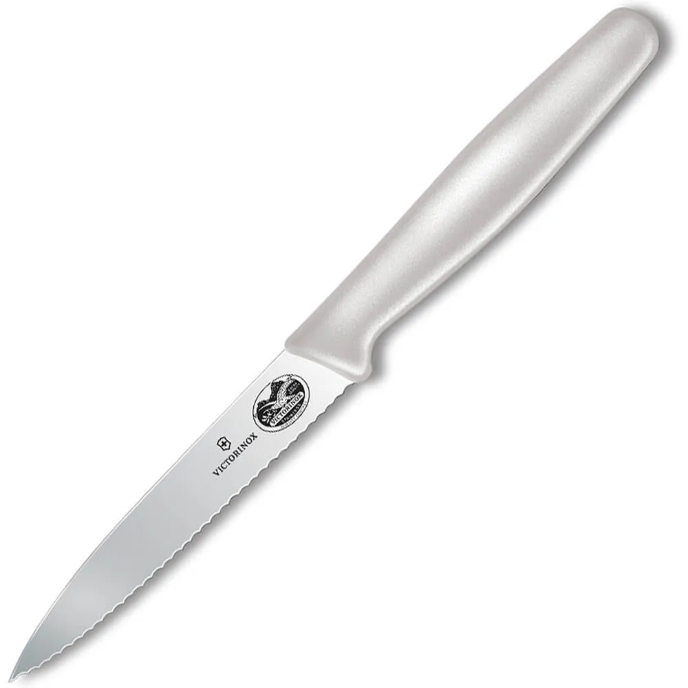 VICTORINOX Serrated Orange Handle Knife 42604