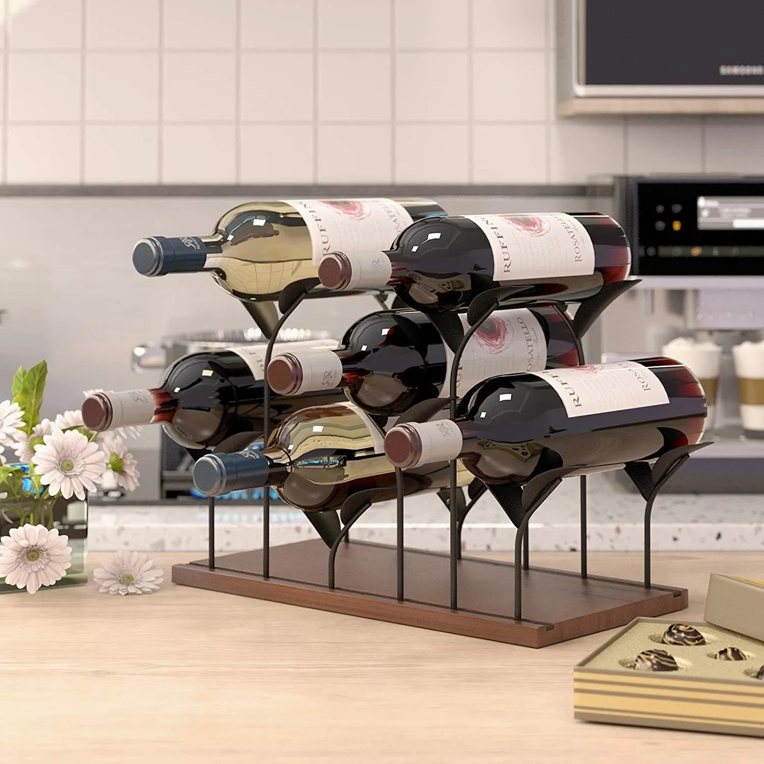 Vino Mecor Countertop 6 Bottle Wine Rack