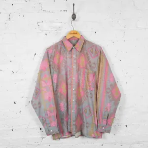 Vintage Abstract Party Shirt - Pink - L