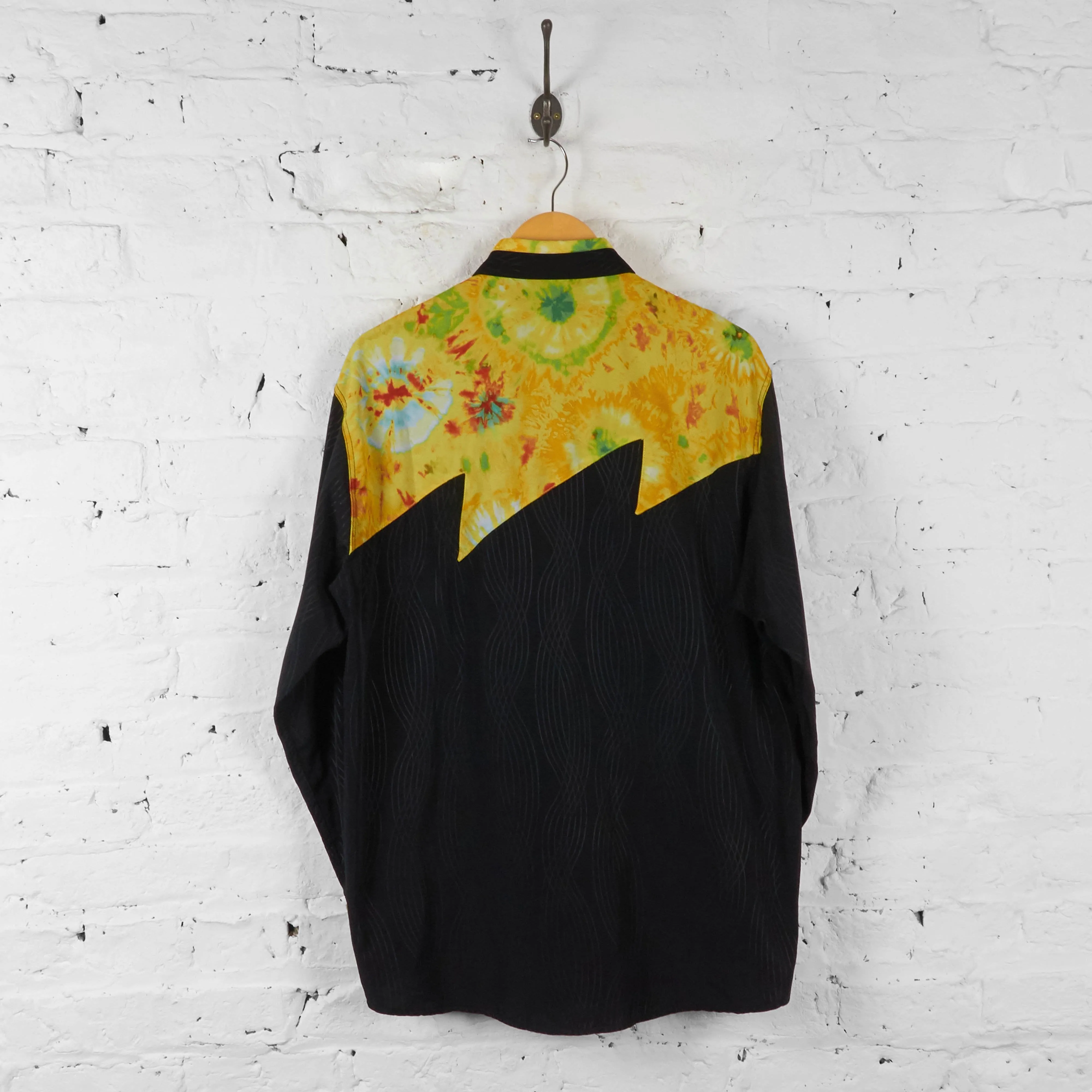 Vintage Abstract Pattern Shirt - Black/Yellow - XL