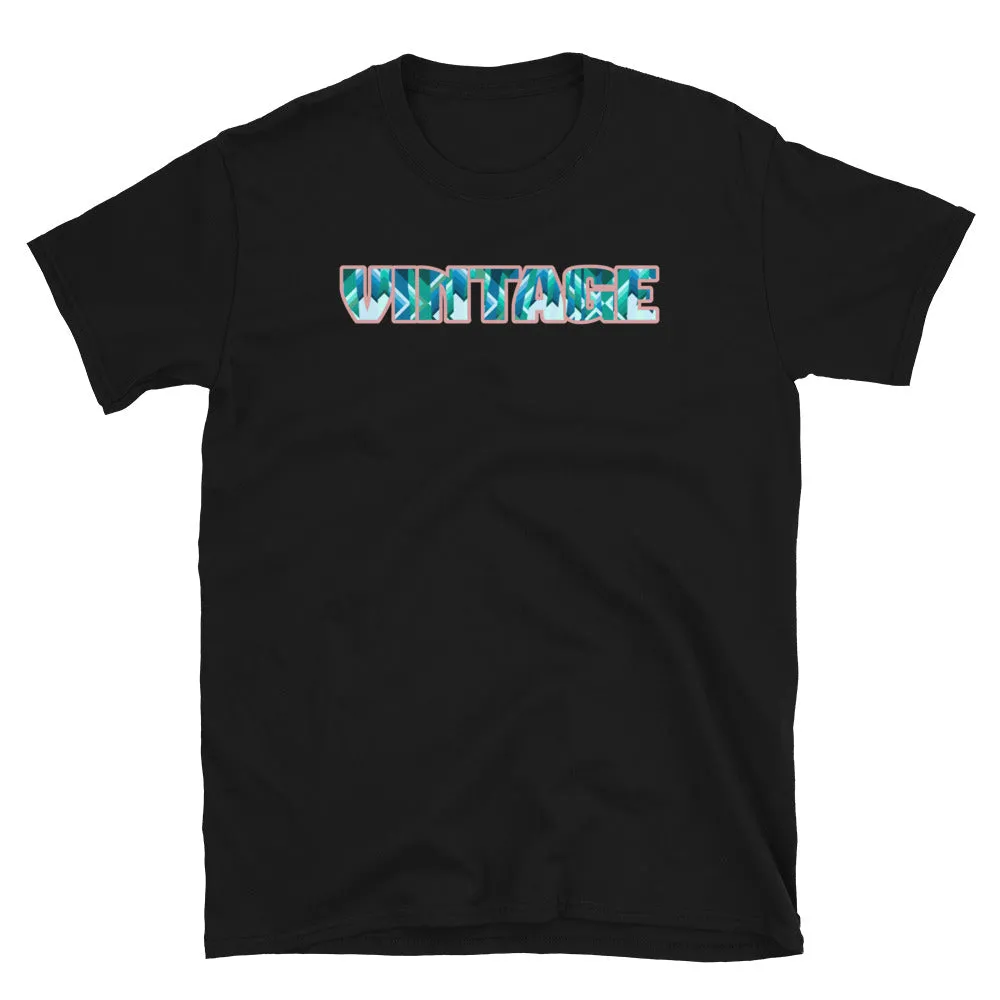 Vintage Blue Abstract Pattern Logo | Short-Sleeve Unisex T-Shirt