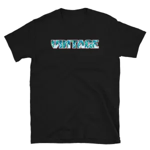 Vintage Blue Abstract Pattern Logo | Short-Sleeve Unisex T-Shirt