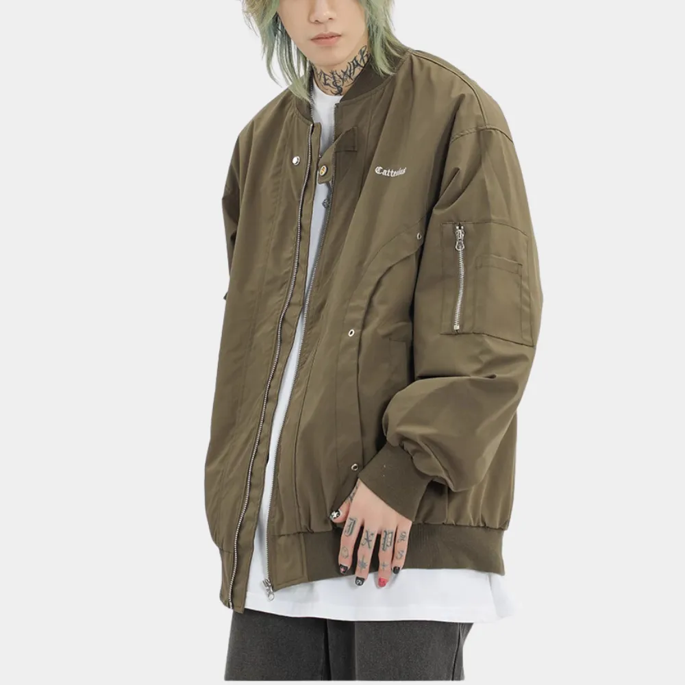 Vintage Multi Pocket Bomber Jacket