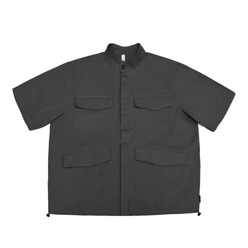 Vintage Multi-Pocket Solid Shirt