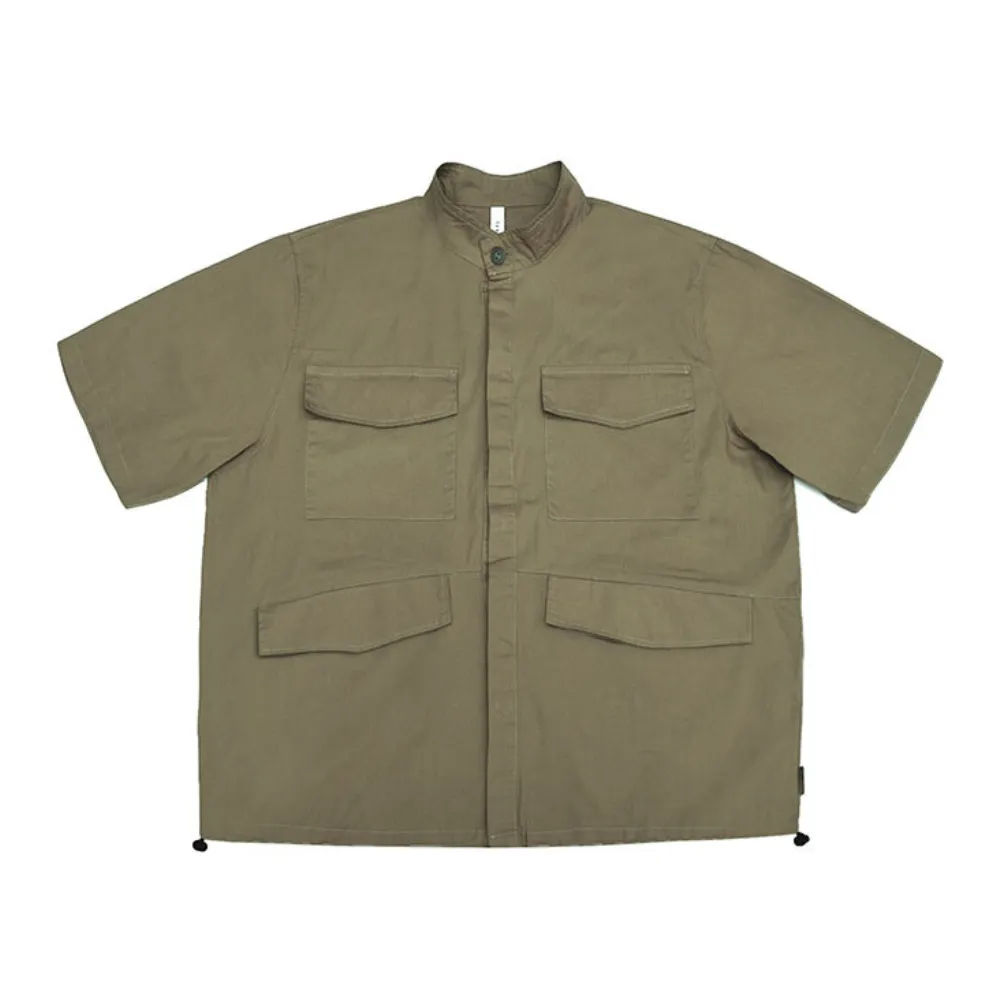 Vintage Multi-Pocket Solid Shirt