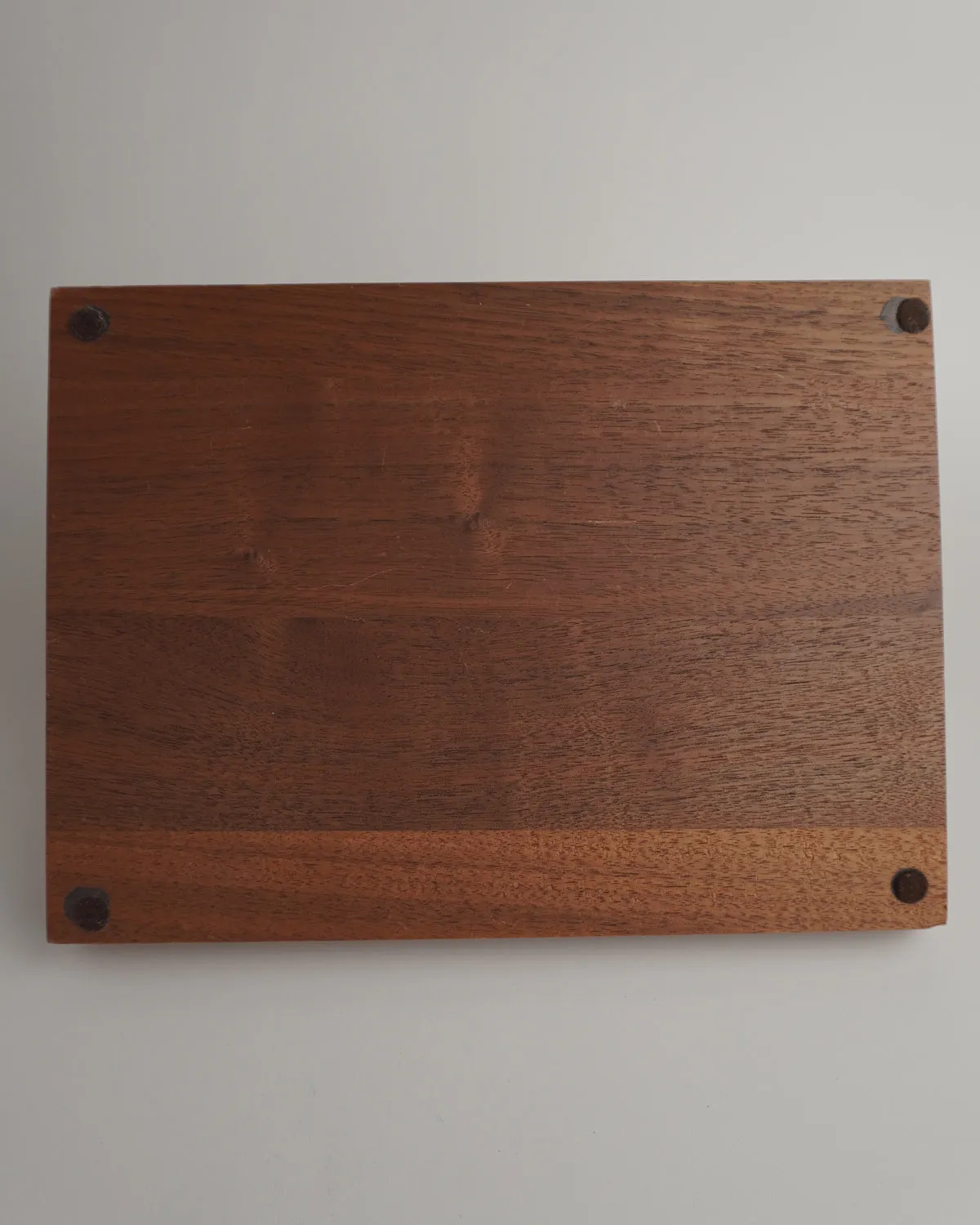 VINTAGE WALNUT & BRASS DESK VALET TRAY