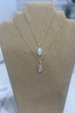 virgin mary mother of pearl necklace