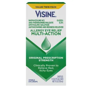Visine Allergy Eye Relief Multi-Action, 0.5 Fl. Oz, Pack of 2
