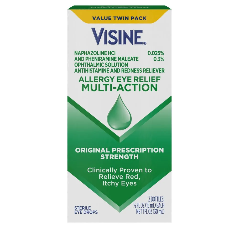 Visine Allergy Eye Relief Multi-Action, 0.5 Fl. Oz, Pack of 2