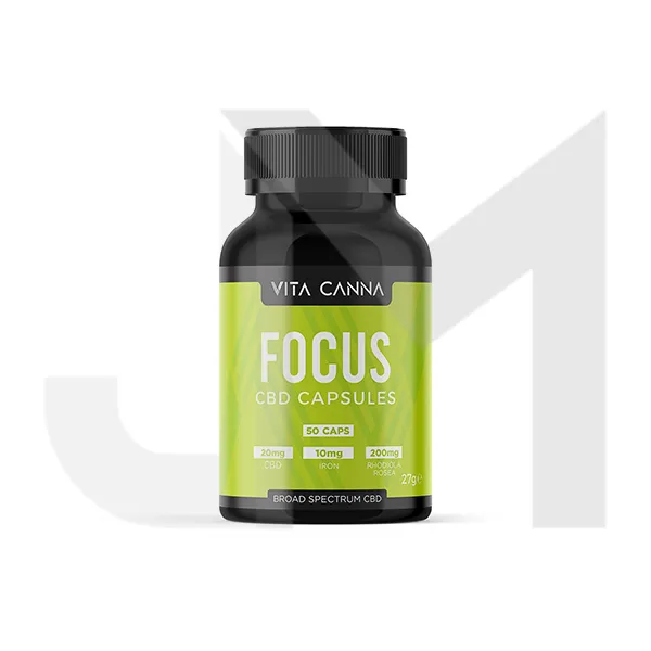 Vita Canna 1000mg Broad Spectrum Functional CBD Vegan Capsules - 50 Caps