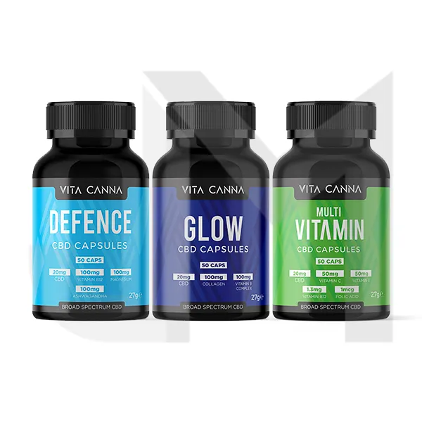 Vita Canna 1000mg Broad Spectrum Functional CBD Vegan Capsules - 50 Caps