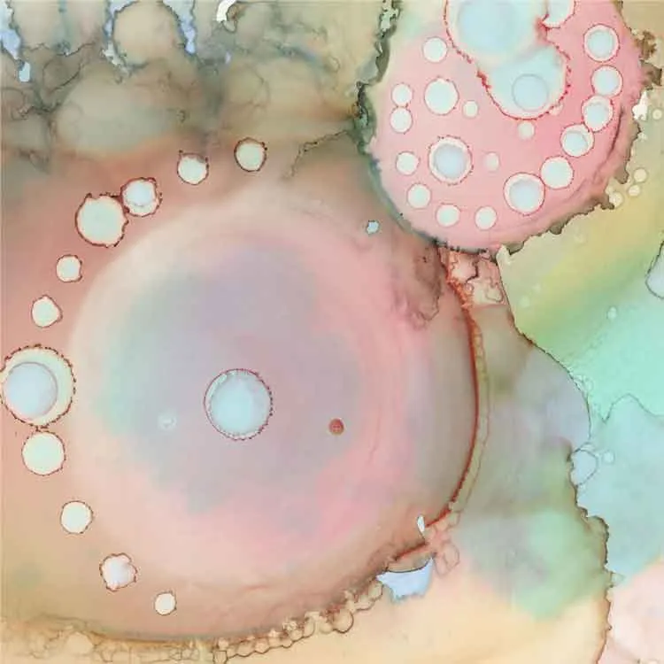 Wall Art Tapestry 'Organic in Pastel'