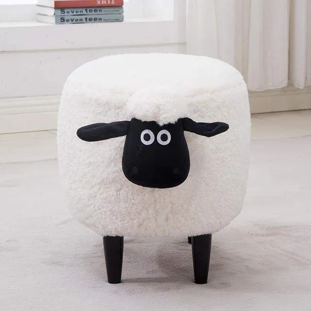 Washable Stool with Storage: Sheep Edition