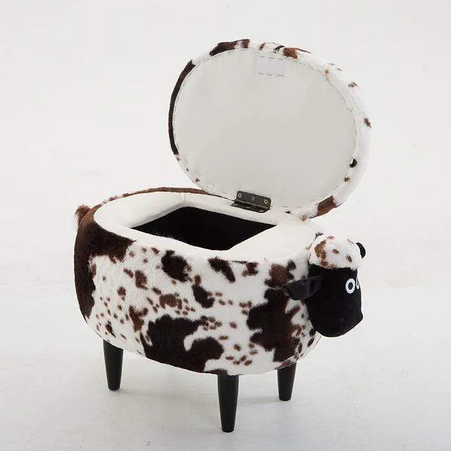 Washable Stool with Storage: Sheep Edition