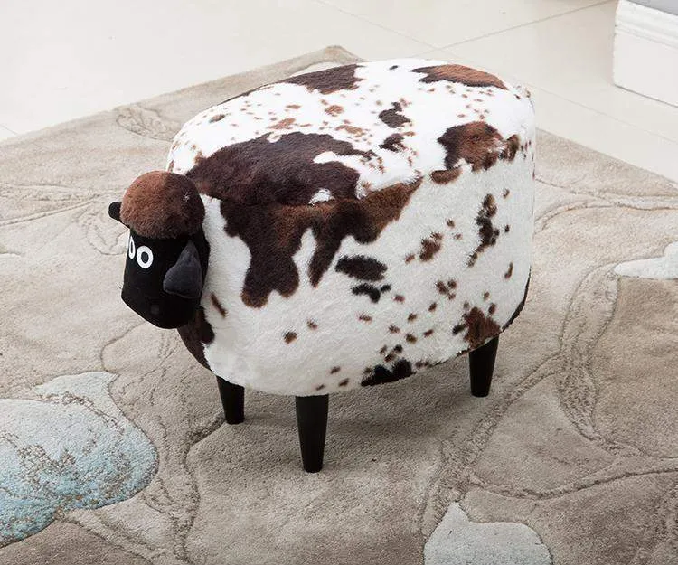 Washable Stool with Storage: Sheep Edition