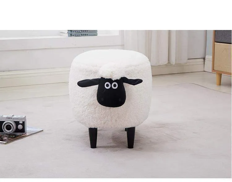 Washable Stool with Storage: Sheep Edition
