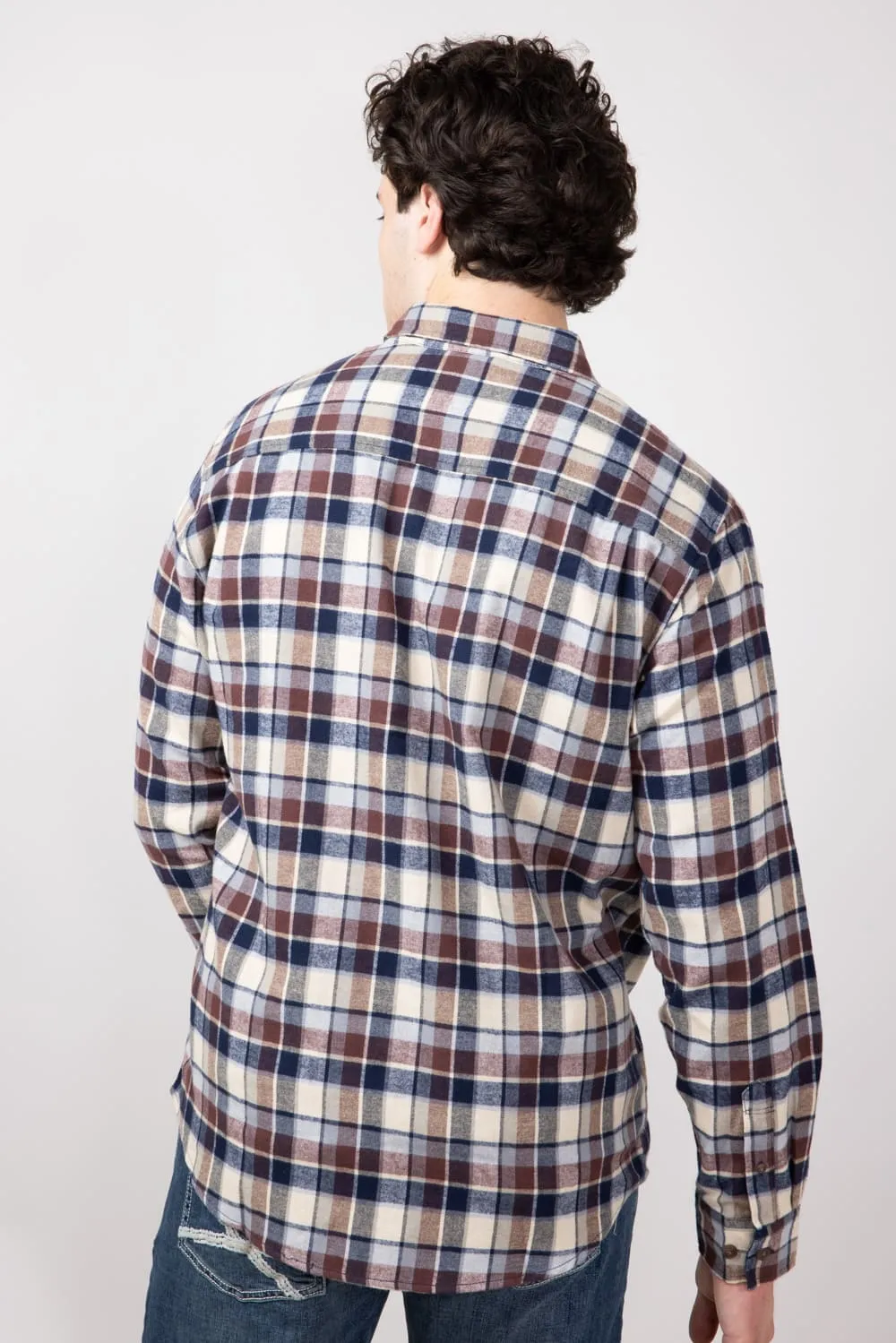 Weatherproof Vintage Brushed Flannel Shirt for Men in Downtown Brown | F2485572GK-DOWNTOWNBROWN