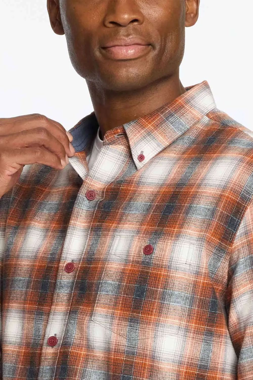 Weatherproof Vintage Brushed Flannel Shirt for Men in Gold Flame | F2485572GK-GOLDFLAME