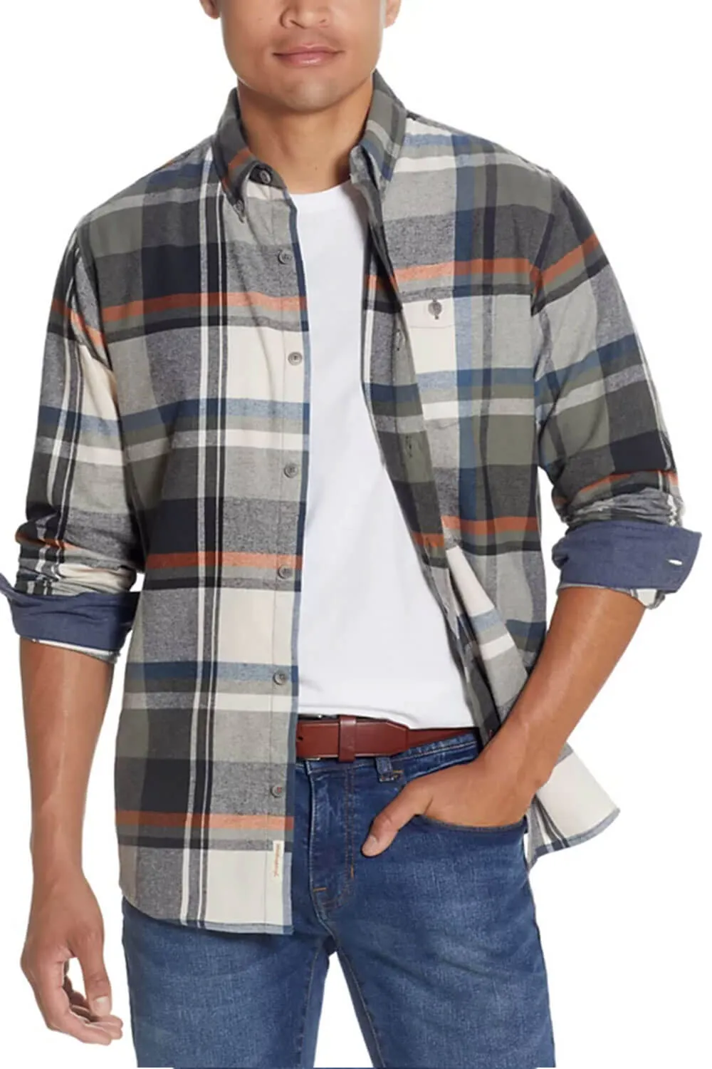 Weatherproof Vintage Brushed Flannel Shirt for Men in Riviera | F2485572GK-RIVIERA